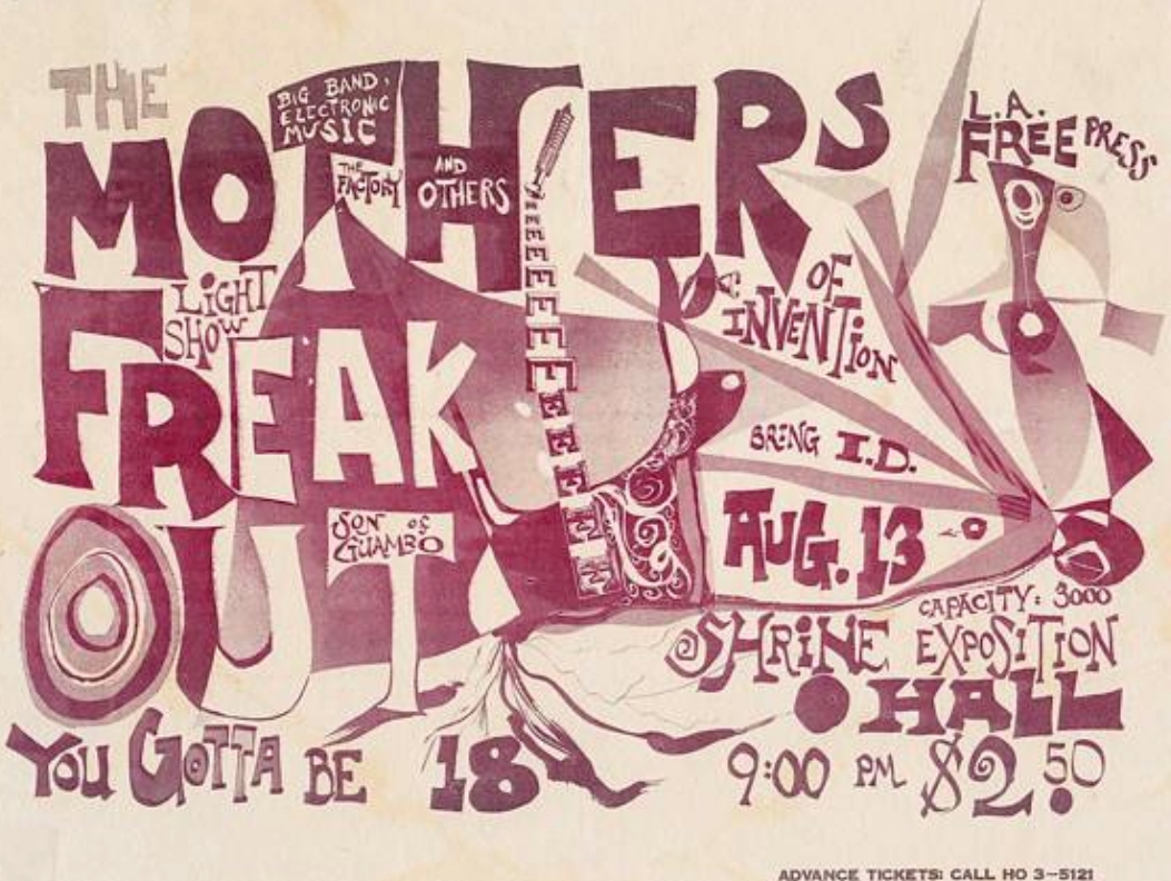 Cartel por FZ para la Shrine Exposition Hall en Los &Aacute;ngeles (1966)